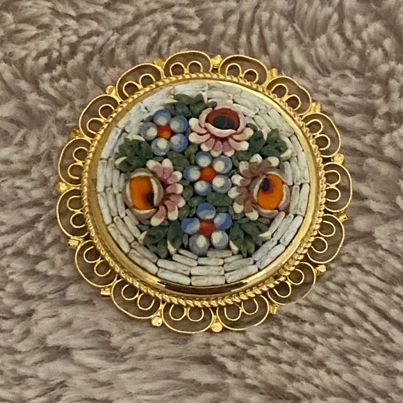 Mosaic Tile Pin from Italy - Picture 2 of 7